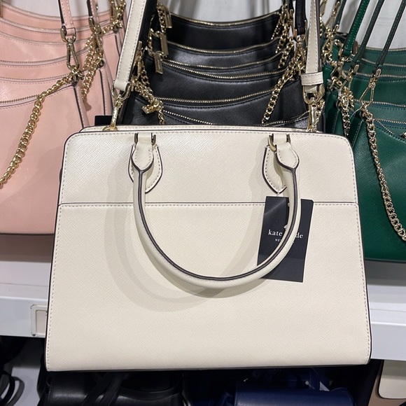 Kate Spade Madison Saffiano Leather Medium Satchel
COLOR:
Meringue 
NWT - Picture 6 of 16